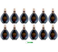 Due Vittorie Vinagre balsámico de Módena IGP Vinagre Aceto Balsámico di Modena IGP, botella de cristal 12 x 250 ml + llavero Beni Culinari gratis