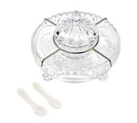 DUEBEL Set de Cuencos de Vidrio para Caviar con 2 Cucharas de Nácar Restaurantes, Bares y Eventos de Catering