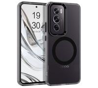 DUEDUE Funda magnética OPPO Reno12 Pro 5G 6,7" Negro [Compatibile con mag-Safe] Carcasa Translúcido Mate Caso Carga Inalámbrica Protección Grado Militar, Golpes Potente Antiarañazos