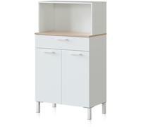 duehome Alacena cocina colin 2 puertas melamina, blanco artik, 72 x 126 x 40