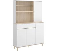 duehome Aparador alto blanco natural 191x120x40 cm