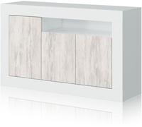 duehome Aparador gian melamina, blanco artik, 144 x 87 x 42