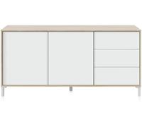 duehome Aparador lea melamina, blanco artik, 154 x 74 x 41