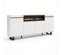 duehome Aparador Up Chimenea , blanco, 203 x 87 x 34,6