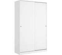 duehome Armario 2 puertas correderas 120x204x50 cm blanco