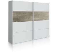 duehome Armario Brike 180 2 puertas correderas Melamina, Blanco Artik