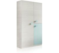 duehome Armario juvenil yuki melamina, blanco, 90 x 200 x 52