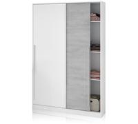 duehome Armario max 120 melamina, blanco artik, 120 x 200 x 50