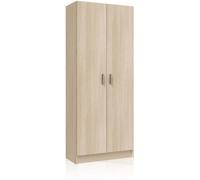 duehome Armario Multi 73 2 Puertas melamina, roble, 73 x 180 x 37