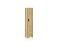 duehome | Armario Multiusos, 1 Puerta, Columna, Modelo Multi Useful, Acabado en Color Roble Alpine, Medidas: 37 cm (Ancho) x 180 cm (Alto) x 34,4 cm (Fondo)