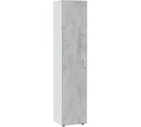duehome Armario multiusos 1 puerta melamina, blanco, 41 x 182 x 37cm