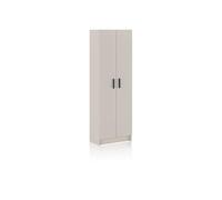 duehome | Armario Multiusos, 2 Puertas, Auxiliar, Modelo Multi Useful, Acabado en Color Blanco Roto, Medidas 60 cm (Ancho) x 180 cm (Alto) x 34,4 cm (Fondo)