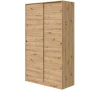 duehome Armario puertas correderas top 120 melamina, roble, 120 x 200 x 50