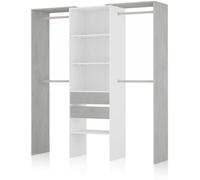 duehome Armario vestidor lada melamina, blanco, 179 x 202 x 50