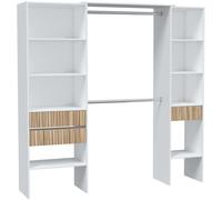 duehome Armario vestidor melamina, blanco artik, x 187 x 40