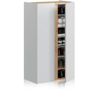 duehome Armario zapatero eitan melamina, blanco artik, 56,6 x 102 x 35