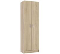 duehome Armario zapatero multiusos melamina, roble, 59 x 180 x 37cm