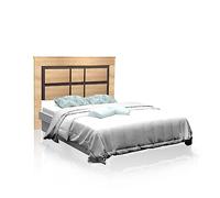 duehome | Cabezal para Cama de Matrimonio, cabecero Modelo Kira, Color Cambria y Grafito, Medidas: 160 cm (Ancho) x 119,3 cm (Alto) x 3,8 cm (Fondo)