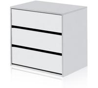 duehome Cajonera melamina, blanco artik, 60 x 57 x 44