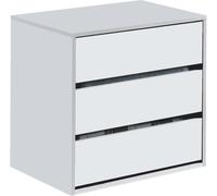 duehome Cajonera para armario con 3 cajones blanco