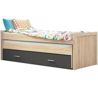 duehome Cama doble juvenil lara melamina, cambria, 98 x 72 x 200,5