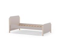 duehome | Cama Juvenil, Cama Infantil, Modelo Misty Dawn, Acabado en Beige y Oak Soft, Medidas: 199 cm (Largo) x 107,2 cm (Fondo) x 70 cm (Alto)