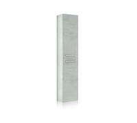 duehome | Columna de Baño Suspendida, Armario de Baño Colgante, Modelo Osvak, Acabado en Color Cemento, Medidas: 30 cm (Ancho) x 150 cm (Alto) x 25 cm (Fondo)