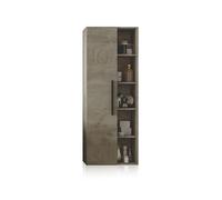 duehome | Columna de Baño Suspendido 1 Puerta con Estantes, Mueble Lavabo, Modelo Sense, Acabado en Color Roble Alaska, Medidas: 51 cm (Largo) x 135 cm (Alto) x 25 cm (Fondo)