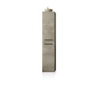 duehome | Columna de Baño Suspendido 2 Puertas, Mueble Lavabo, Modelo Sense, Acabado en Color Roble Alaska, Medidas: 30 cm (Largo) x 150 cm (Alto) x 25 cm (Fondo)