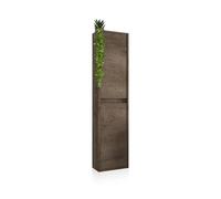 duehome | Columna de Baño Suspendido 2 Puertas, Mueble Lavabo, Modelo Thai, Acabado en Color Nordik, Medidas: 30 cm (Largo) x 140 cm (Alto) x 25,5 cm (Fondo)
