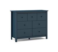 duehome | Cómoda 7 Cajones, Cajonera Dormitorio, Modelo Sail, Acabado en Navy Blue, Medidas: 110 cm (Largo) x 80 cm (Alto) x 40 cm (Fondo)
