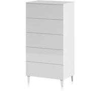 duehome Cómoda chifonier plex melamina, blanco, 61 x 117 x 40