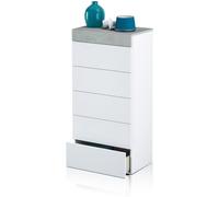 duehome Cómoda chifonier tekkan melamina, blanco artik, 61 x 118 x 40cm