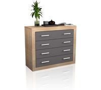 duehome Cómoda kira melamina, cambria, 98 x 81,5 x 39,6