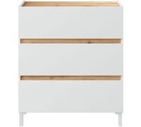 duehome Cómoda melamina, blanco artik, 79 x 90,5 x 41