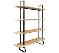 duehome Estantería alta madera, negro, 150 x 180 x 35