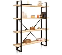 duehome Estantería alta madera, roble, 150 x 180 x 35