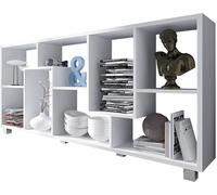 duehome Estantería deluxe melamina, blanco, 68,5 x 161 x 25