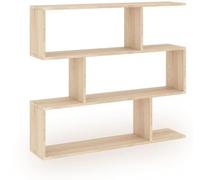duehome Estantería Low melamina, roble, 110 x 97 x 24