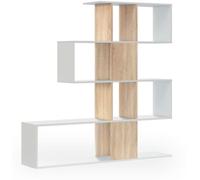 duehome Estantería melamina, blanco artik, 145 x 145 x 28