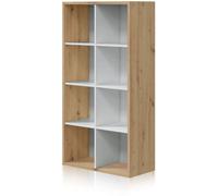 duehome Estantería melamina, blanco artik, 71,5 x 137 x 33