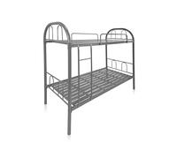 duehome | Litera Individual, Litera Metalica, Modelo Anika, Acabado en Gris, Medidas: 200 cm (Largo) x 92 cm (Fondo) x 171 cm (Alto)