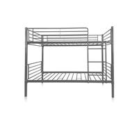 duehome | Litera Individual, Litera Metalica, Modelo Elika, Acabado en Gris, Medidas: 200 cm (Largo) x 97 cm (Fondo) x 161 cm (Alto)