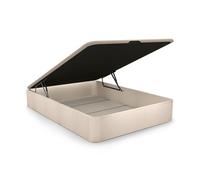 duehome | Luxury, Canapé Abatible con Almacenaje, Base Tapizada, Acabado en Artico, Medidas: 135 cm (Ancho) x 190 cm (Largo) x 31 cm (Alto)