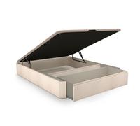 duehome | Luxury MAX, Canapé Abatible con Cajón Frontal Extraíble, Almacenaje, Acabado en Artico, Medidas: 150 cm (Ancho) x 190 cm (Largo) x 31 cm (Alto)