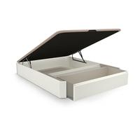 duehome | Luxury MAX, Canapé Abatible con Cajón Frontal Extraíble, Almacenaje, Acabado en Blanco, Medidas: 150 cm (Ancho) x 190 cm (Largo) x 31 cm (Alto)
