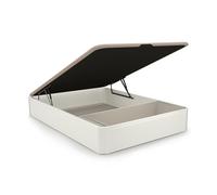 duehome | Luxury MAX, Canapé Abatible con Cajón Frontal Extraíble, Almacenaje, Acabado en Blanco, Medidas: 135 cm (Ancho) x 190 cm (Largo) x 31 cm (Alto)