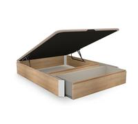 duehome | Luxury MAX, Canapé Abatible con Cajón Frontal Extraíble, Almacenaje, Acabado en Roble y Blanco, Medidas: 150 cm (Ancho) x 190 cm (Largo) x 31 cm (Alto)