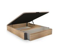 duehome | Luxury MAX, Canapé Abatible con Cajón Frontal Extraíble, Almacenaje, Acabado en Roble y Grafito, Medidas: 150 cm (Ancho) x 190 cm (Largo) x 31 cm (Alto)