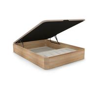 duehome | Luxury Plus, Canapé Abatible con Zapatero Interior, Almacenaje, Acabado en Roble, Medidas: 135 cm (Ancho) x 190 cm (Largo) x 31 cm (Alto)